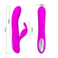 USB Silikon Rabbit Vibrator Klitoris G-Punkt Stimulator mit Vibration