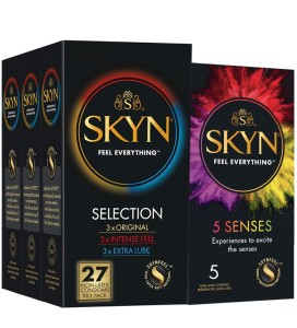 SKYN Selection Latexfreie Kondome 3 x 9 Stk.+ GRATIS Skyn 5 Senses