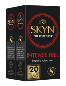 SKYN Intense Feel Latexfreie stimulierende Kondome , 20 Stk.