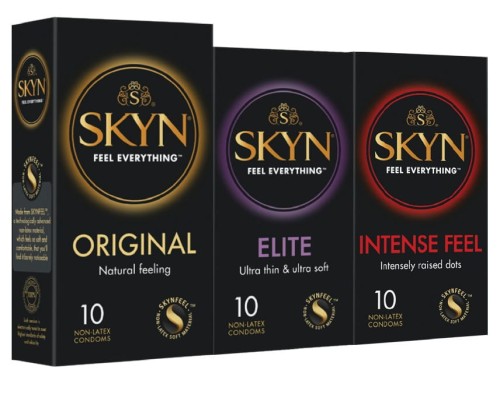 SKYN Latexfreie dünne Kondome 3x 10 Pack, 30 Stk.: Original, Elite, Intense Feel