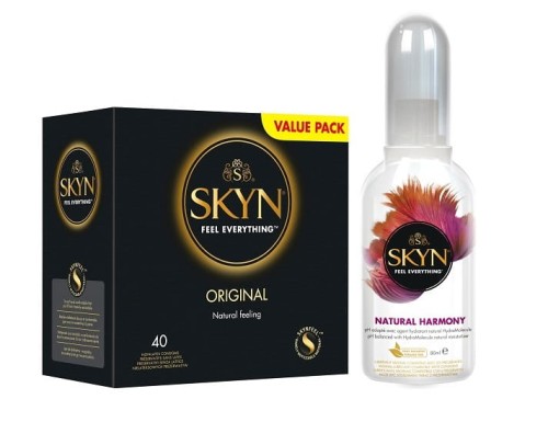 SKYN Original Latexfreie Kondome 40 Stk + Natural Harmony Gleítmittel 80 ml