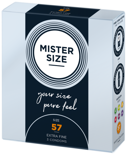 MISTER SIZE 57 – extra fein, 3er Pack