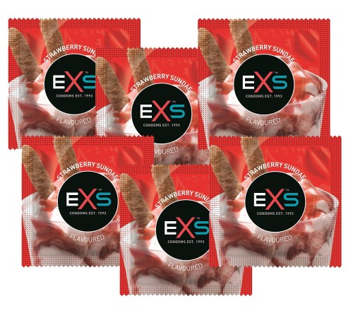 EXS Strawberry Sundae Kondome mit Erdbeergeschmack 100 Stück